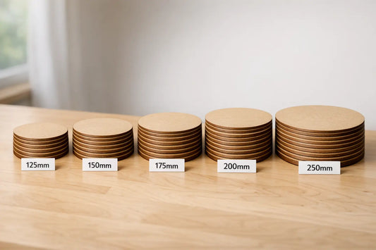 Large Wargaming Bases MDF  125mm - 250mm Laser Cut Round Bases Tabletop Gaming 3D Peak Print