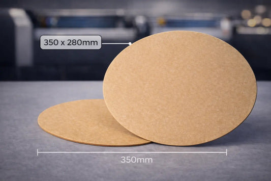 350x280mm Oval MDF Base 3mm Thick Large Display Diorama Titan Wargaming UK 3D Peak Print