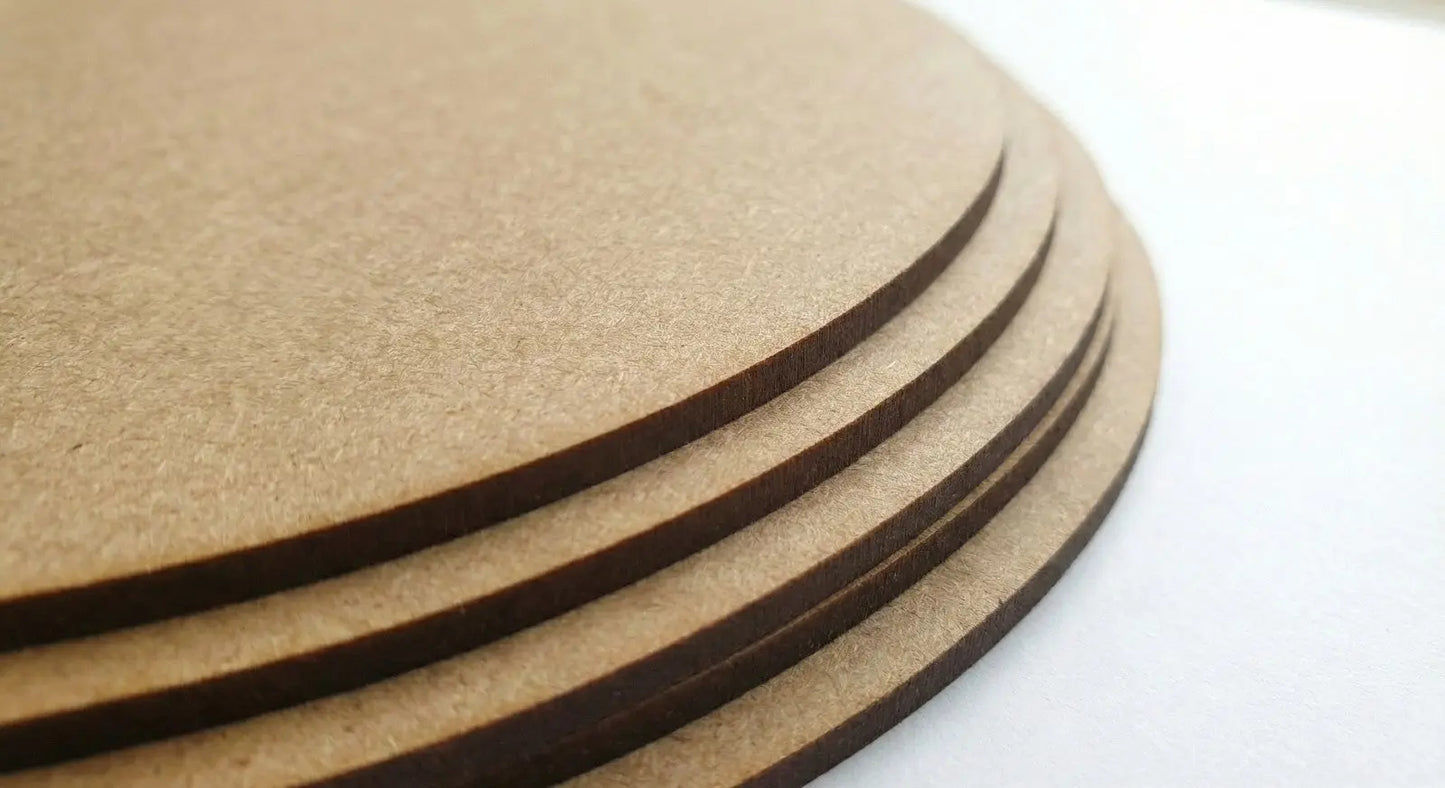 Round MDF Bases Wargames Tabletop Miniature Figures Laser Cut Wood - All Sizes 3D Peak Print