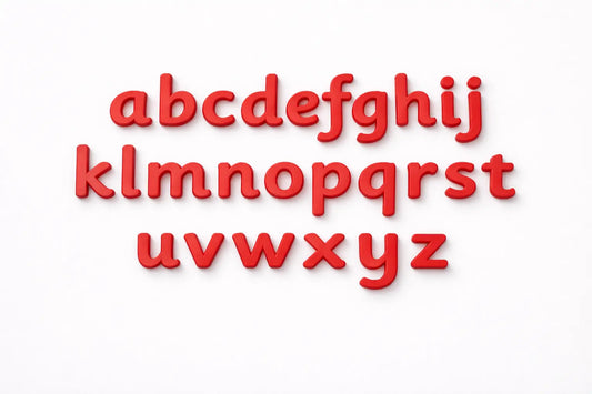 3D Printed Alphabet Set A-Z Lowercase Sassoon Primary Font School Classroom 3D Peak Print