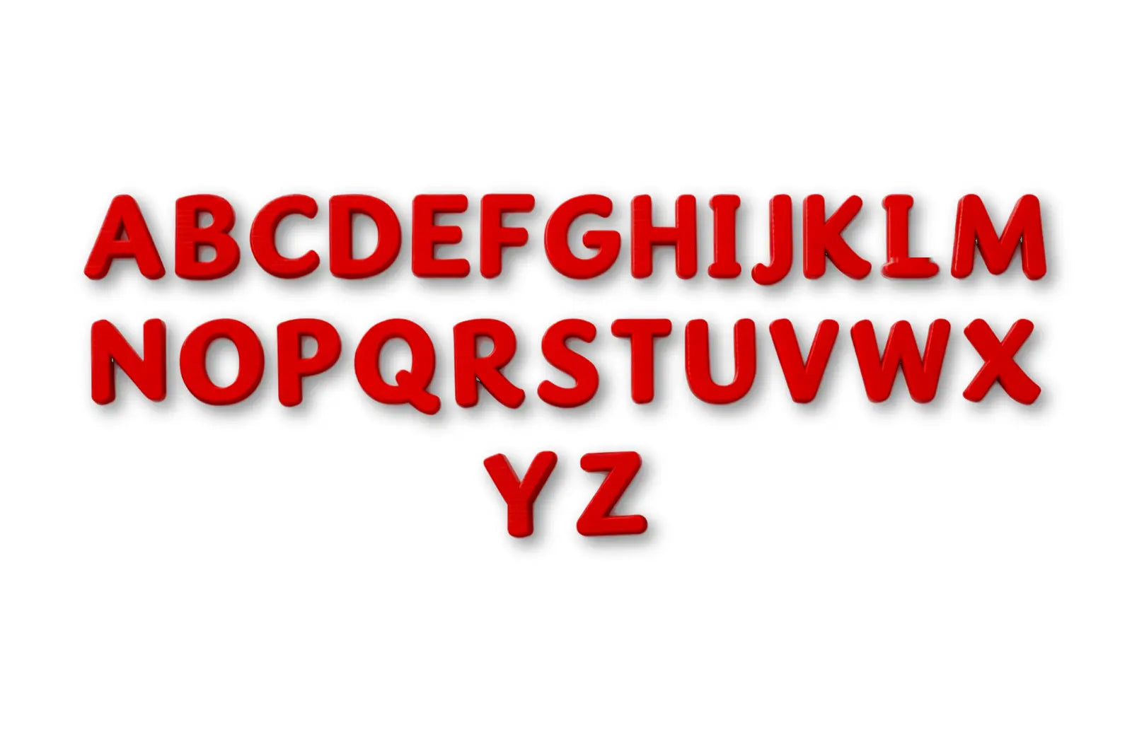 3D Printed Alphabet Set A-Z Uppercase Sassoon Primary Font School Classroom Home Decor