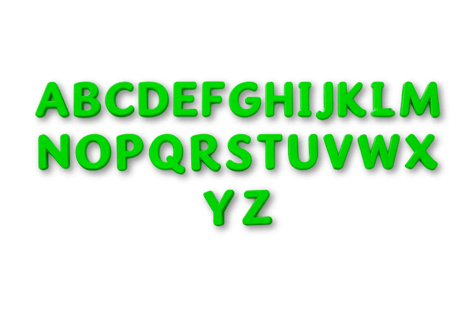 3D Printed Alphabet Set A-Z Uppercase Sassoon Primary Font School Classroom Home Decor