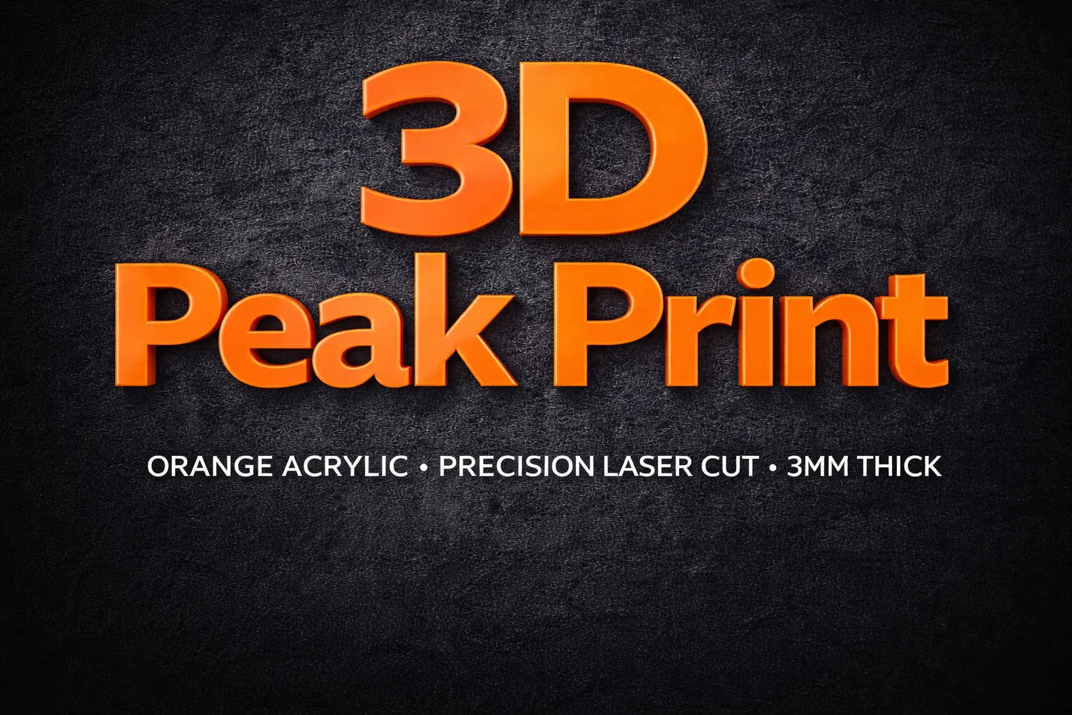 Custom Acrylic Letters 3mm Large Wall Sign Mirror Gold Silver 6”-23” 3D Peak Print