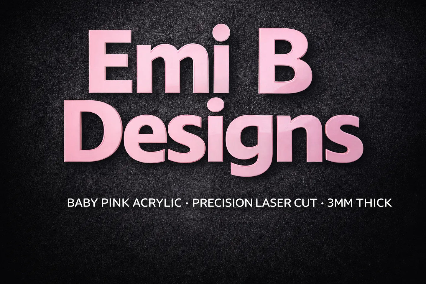 Custom Acrylic Letters 3mm Large Wall Sign Mirror Gold Silver 6”-23” 3D Peak Print