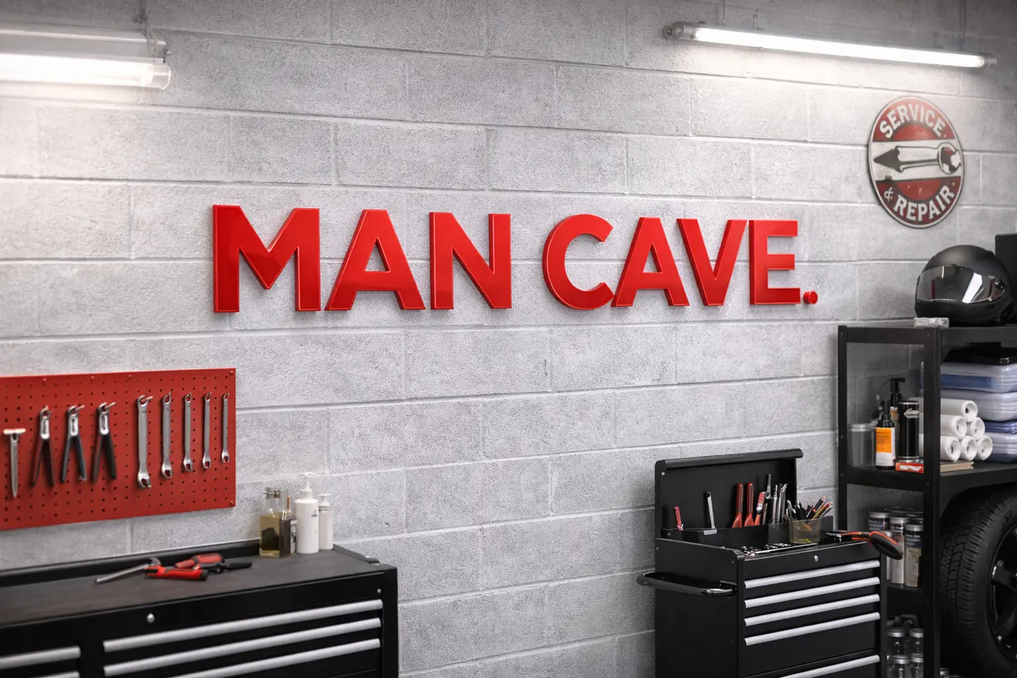 Custom Acrylic Letters 3mm Large Wall Sign Mirror Gold Silver 6”-23” 3D Peak Print