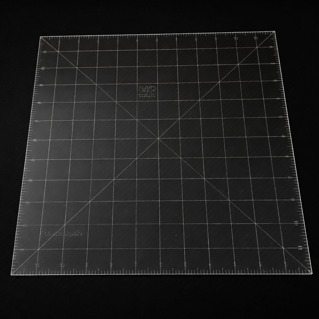 12 inch square Acrylic Sewing Ruler Emi B Designs