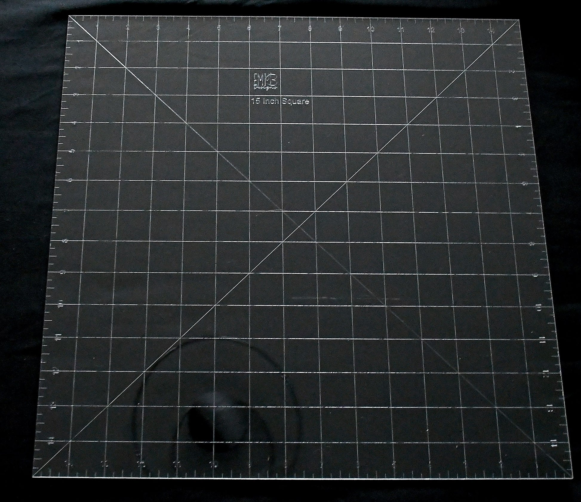 15 inch Square Acrylic Sewing Ruler Emi B Designs
